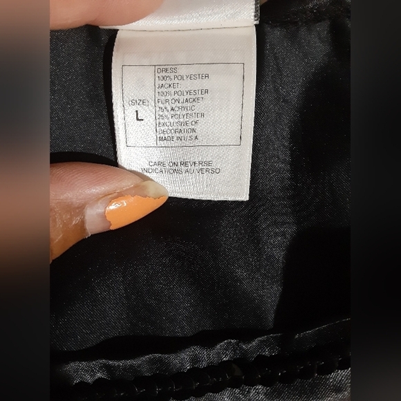 Disney Dress Women's Black Ruffled Tail Dress Size L - Picture 8 of 8